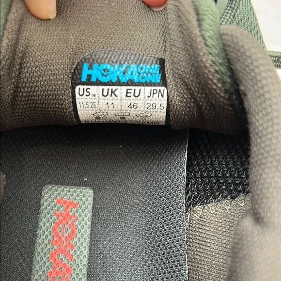 Hoka Men's Gray and Red Running Shoes 11.5 Wide - Picture 6 of 8